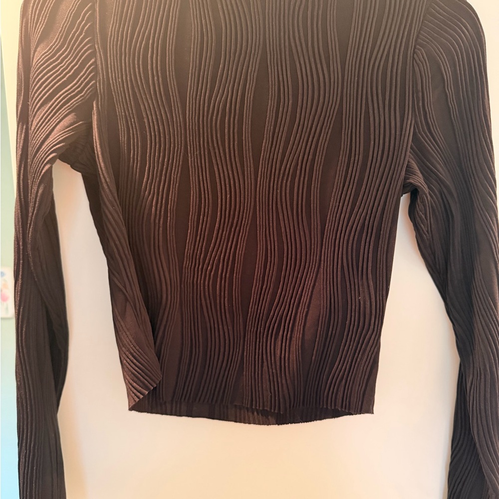 Black Textured Women's Top (fitted)